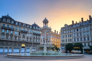 Lyon Sunrise at Place des Jacobins - Lyon, France