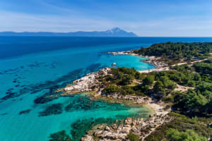 Halkidiki Kavourotrypes or Orange is a small paradise of small beaches located between Armenistis and Platanitsi in Sithonia, Chalkidiki, Greece