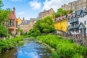 Edinburgh The scenic Dean Village in a sunny afternoon, in Edinburgh, Scotland