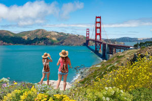 San Francisco Golden Gate Bridge on a sunny day