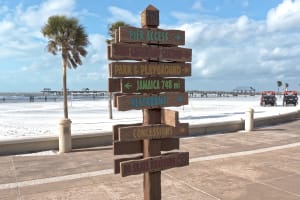 Clearwater Wooden Sign at Clearwater Beach