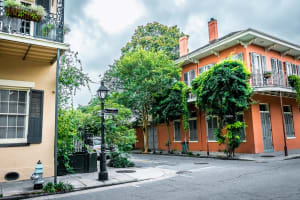 New Orleans Bourbon Street on a quiet day in French Quarter, New Orleans