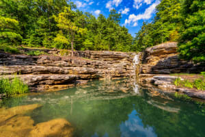 Branson Waterfalls at Lost Canyon Cave Nature Trail, Branson, Missouri