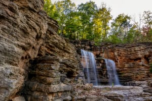 Missouri Waterfalls at Lost Canyon Cave Nature Trail, Branson, Missouri