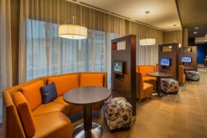 Courtyard Reno Downtown/Riverfront media pods in lobby