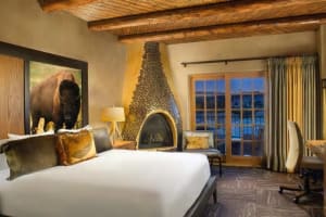 Hilton Santa Fe Buffalo Thunder Fireplace Room