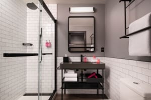 Moxy Nashville Vanderbilt Area Bathroom