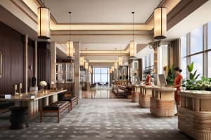 Shangri-La Phnom Penh the Shangri-La Sky Lobby with stunning views