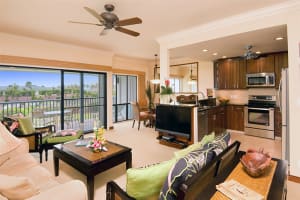 Aston at Poipu Kai Ocean View Living Area