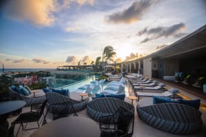 Hyatt Centric Playa del Carmen Pool at Sunset