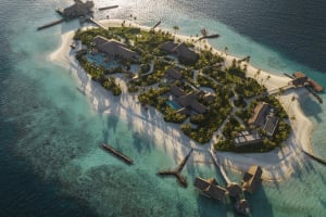 Waldorf Astoria Maldives Ithaafushi Aerial