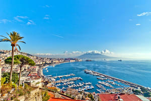Naples/Sorrento/Amalfi Coast Naples marina and Vesuvius