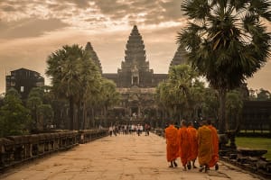 Siem Reap Monks at Angkor Wat Temple