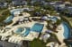 Dreams Macao Beach Punta Cana Aerial View of Waterpark and Rooms