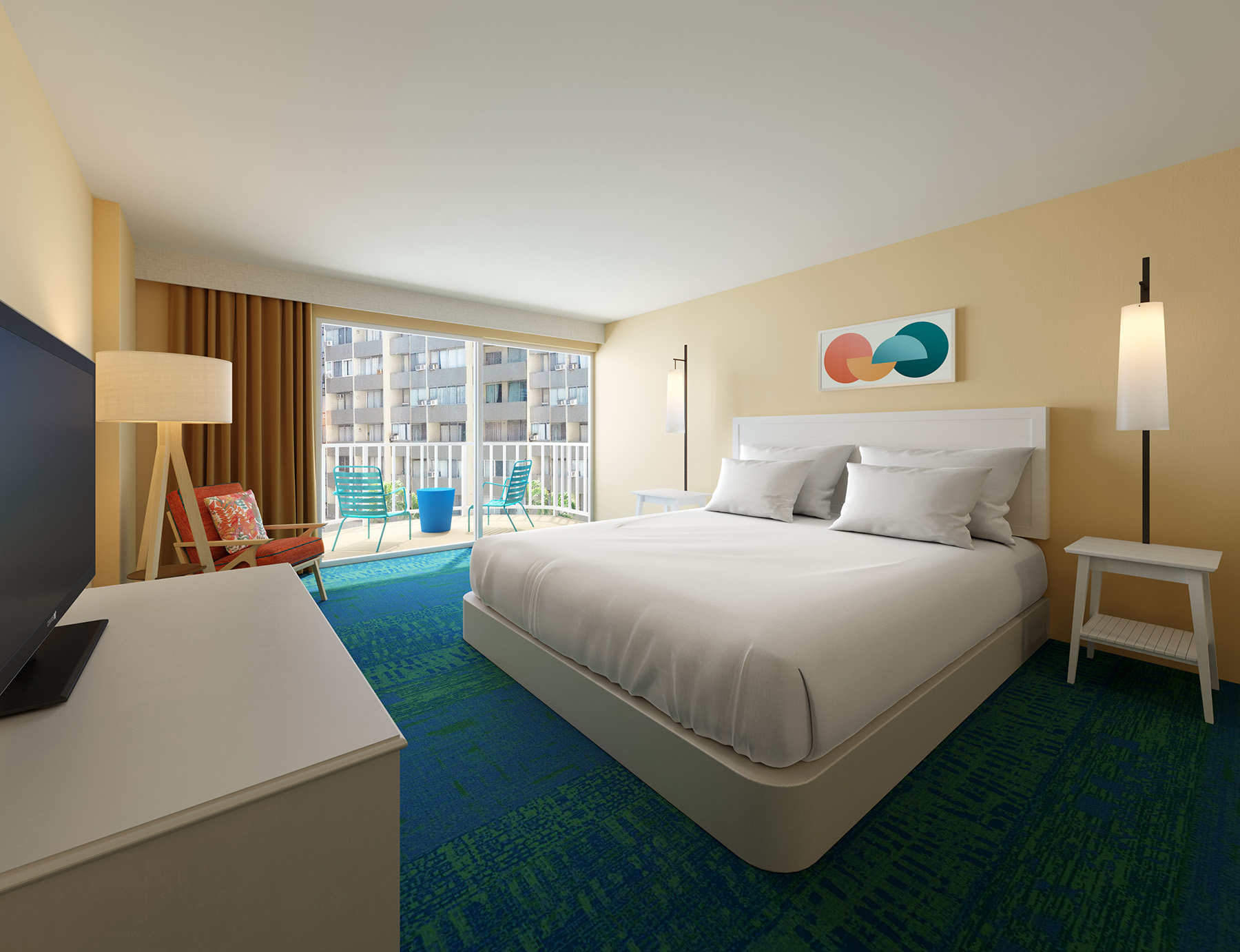 The Twin Fin Partial Ocean City View Room