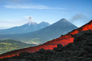 Guatemala Pacaya Fuego Volcanos