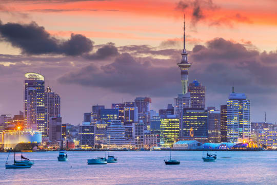 Aukland skyline at dusk
