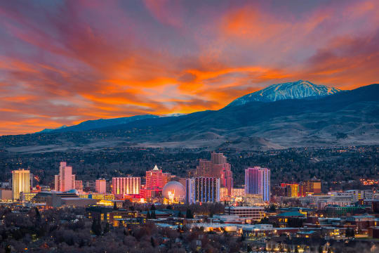 Reno at dusk